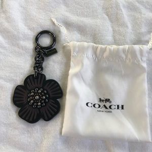 Coach Tea rose bag charm